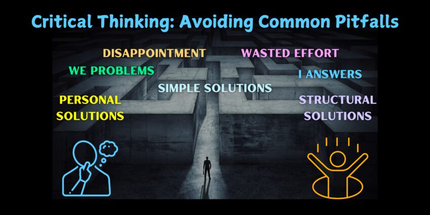 Critical Thinking Avoiding Pitfalls - Maze background