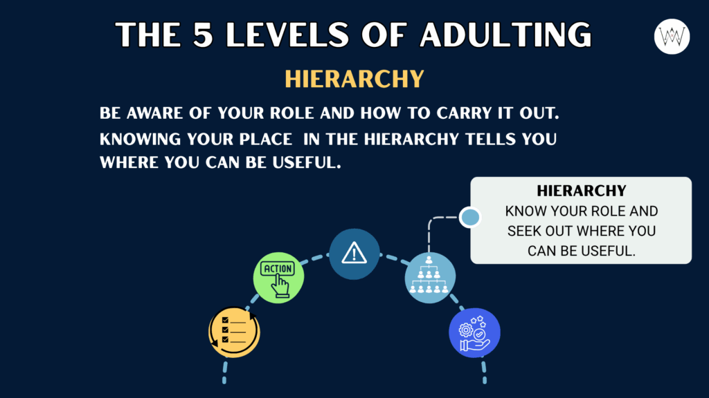 Hierarchy. Know your role and seek out where you can be useful.